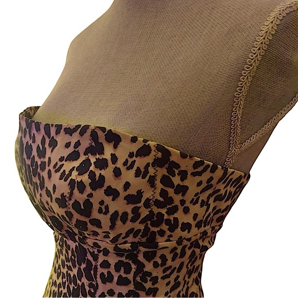 bebe Dresses & Skirts - Bebe Vintage Leopard Print Dress Y2K